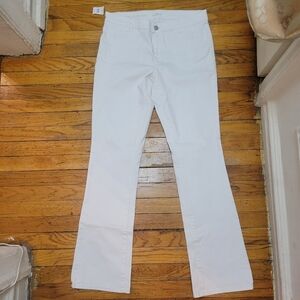 LOFT‎ Modern Boot Jeans In Optic White NWT Nautical Coastal Preppy Chic